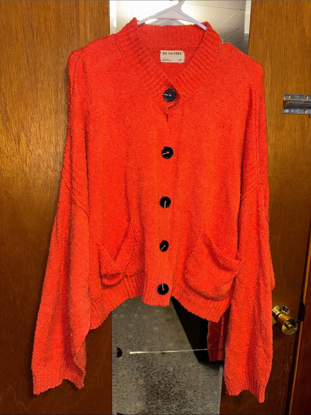 We The Free Bold Orange Cardigan